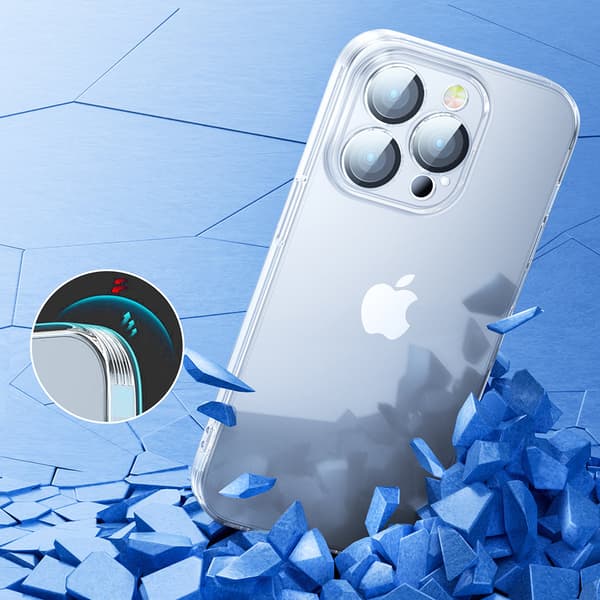 iPhone 14 Plus-skal med kameraskydd transparent 14Q