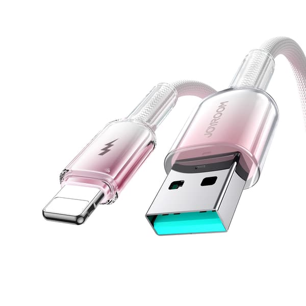 Crystal-Clear Series 3A USB-A - iPhone Lightning-kabel 1,2 m - Vit