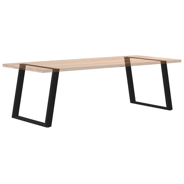 vidXL spisebordsben, 2 stk., sorte, 90x(72-73) cm, stål