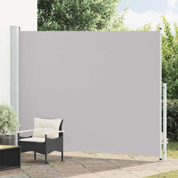 vidaXL Utfällbar sidomarkis för uteplats 220x300 cm grå