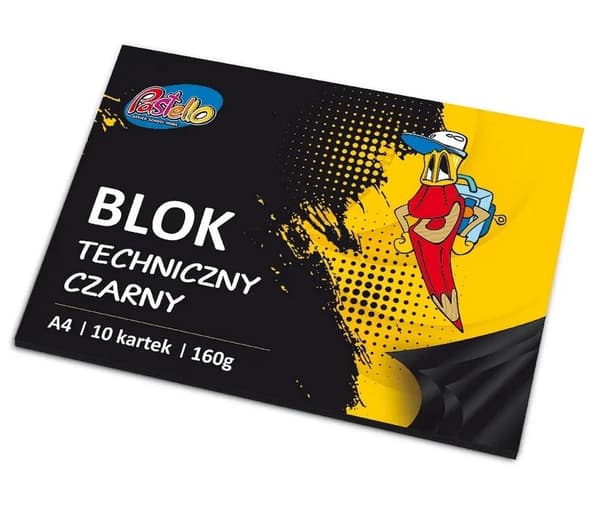 Teknisk blok A4 160g 10 ark sort