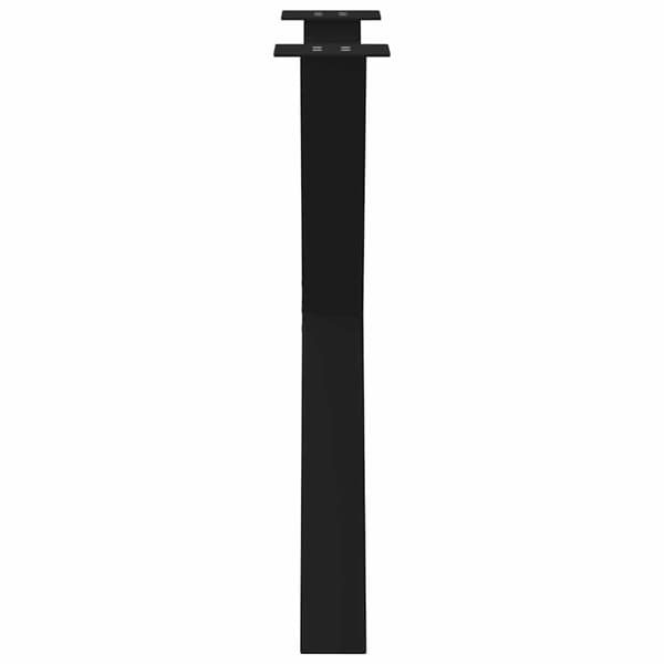 vidaXL spisebordsben, 3 stk., sort, 80x(72-73) cm, stål