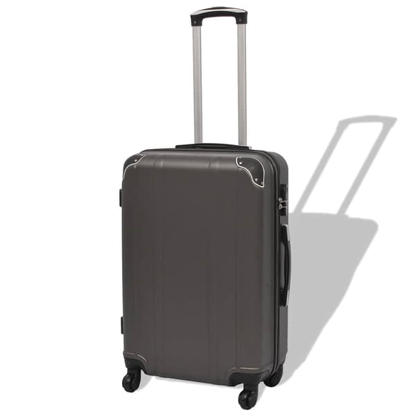 vidaXL Antracitgrå rullbagageset, 4 delar
