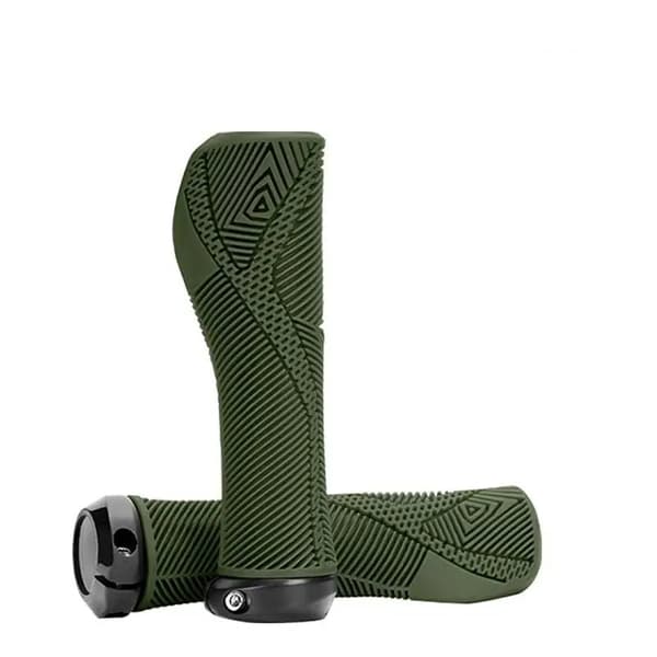 Greb, ergonomiske, profilerede styrgreb, Enlee 146 mm, grøn