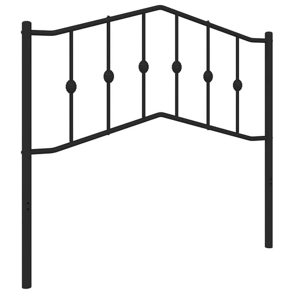 vidaXL metalsengegavl, sort, 100 cm