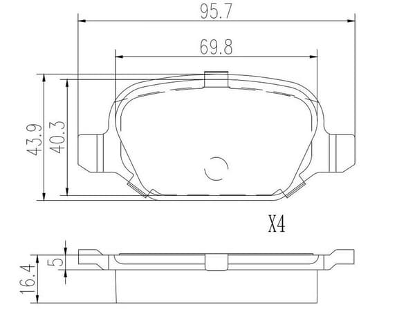 FT29104 FAST BREMSEKLODSER BAG