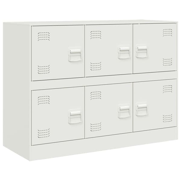 vidaXL Sidoskåp vit 99x39x73 cm stål