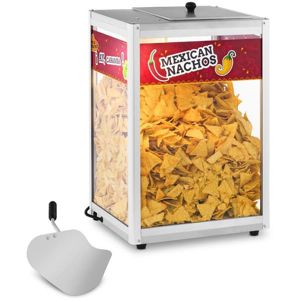 Varmeskab til nachos, jordnødder, popcorn + skefuld