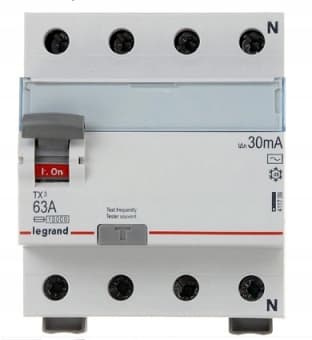 LEGRAND 4P 63A differentialafbryder 411709
