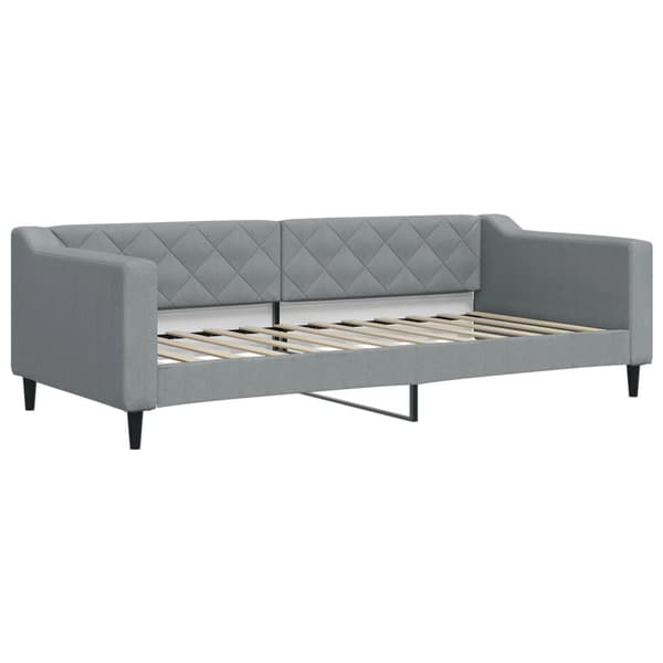 vidaXL Bäddsoffa ljusgrå 90x200 cm tygklädd
