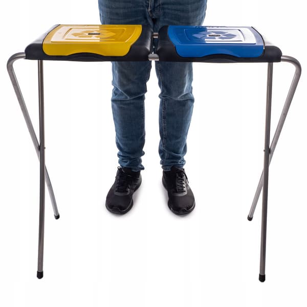 ECOselect 2 stativ/ramme til affaldssorteringsposer GUL-BLÅ
