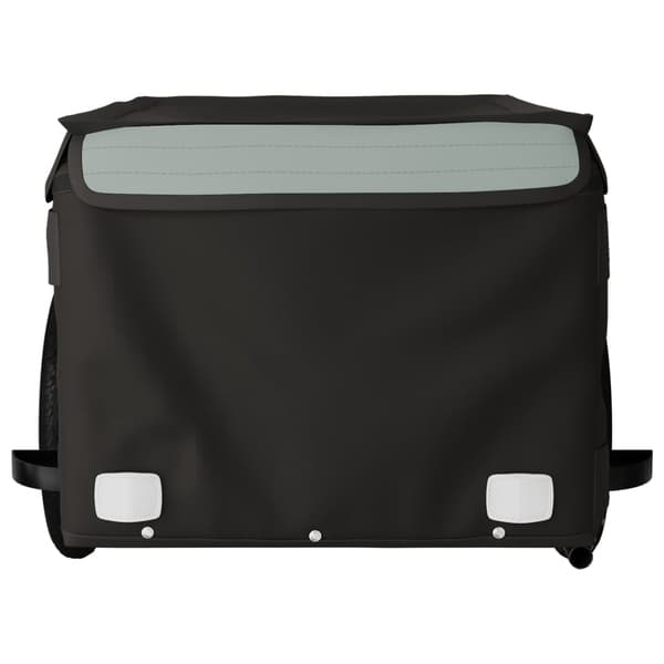 vidaXL cykelanhænger, sort og grå, 30 kg, jern