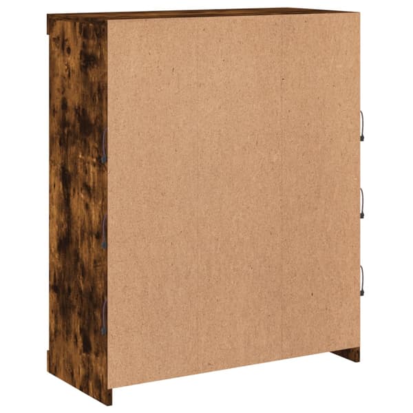 vidaXL LED-skab røget eg 81x37x100 cm
