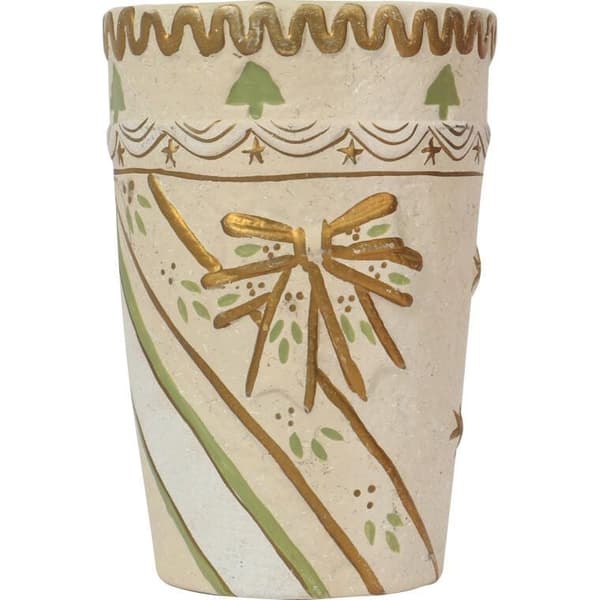 Julduk, krämfärgad keramikvas, ROSER, 18 cm