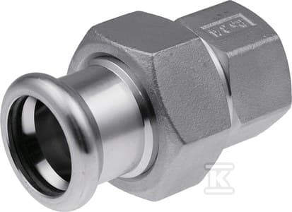 GW 22X3/4 IG rustfri presfitting