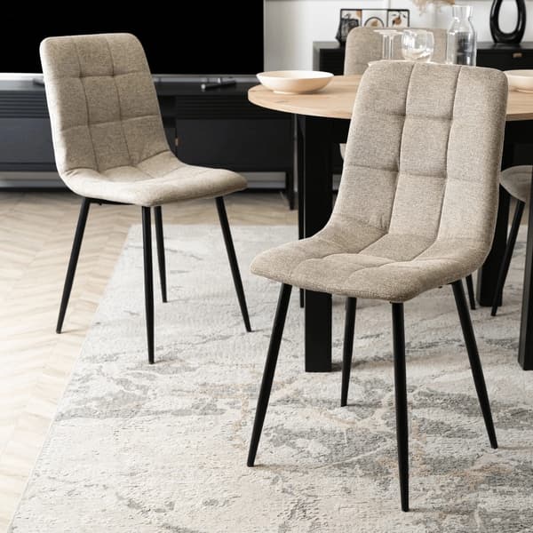 Polstret spisebordsstol PERU 2 Beige Moderne Loft