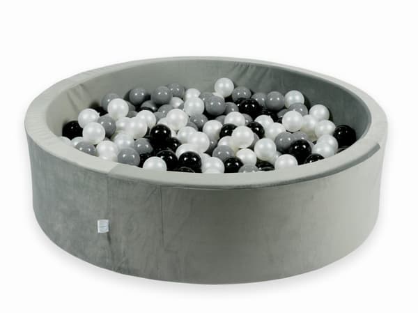 Tør boldbane 400 dele 110x30 Fløjlsgrå: sort, grå, perlemor