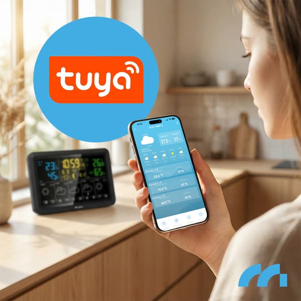 Trådløs WiFi Vejrstation Termometer Barometer App Sensor Daily5000M