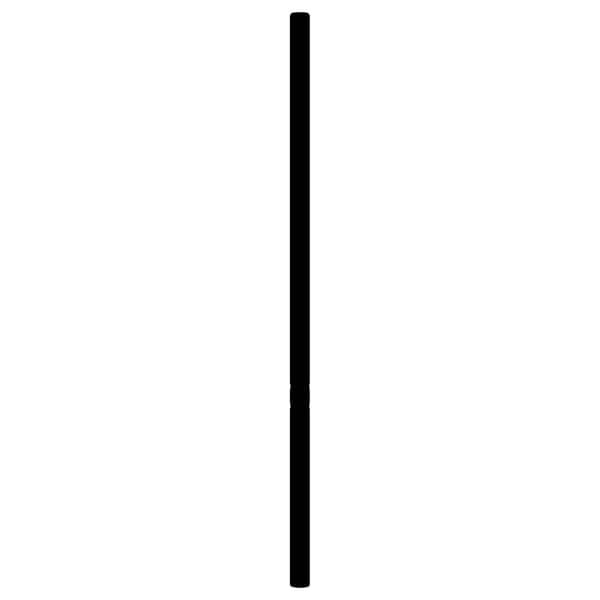 vidaXL metalsengegavl, sort, 193 cm