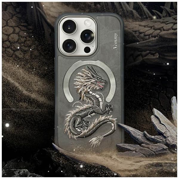 Nimmy Dragon MagSafe-etui til iPhone 16 Pro, grå