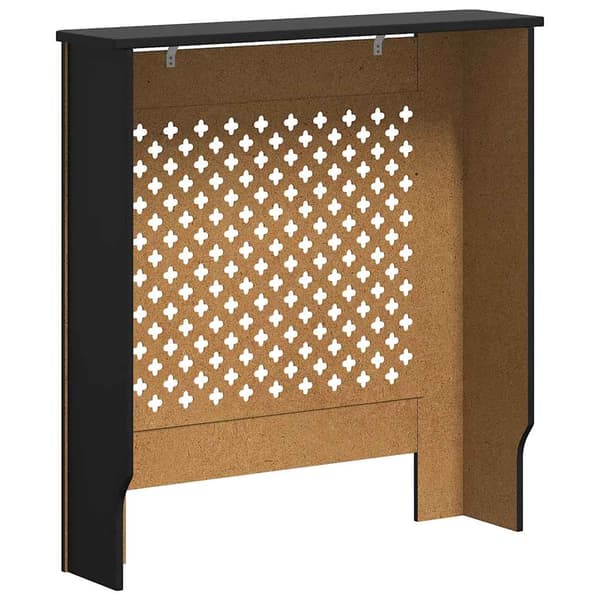 vidaXL Radiatorskydd, MDF, Svart, 78 cm