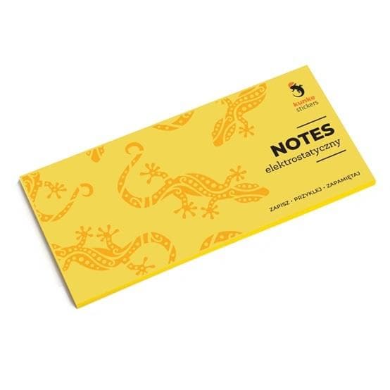 Elektrostatisk gul notesbog 16x7,7 cm 100 ark