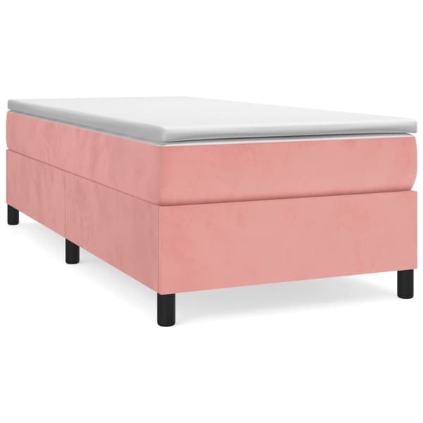 vidaXL Sängram rosa 90x190 cm sammet