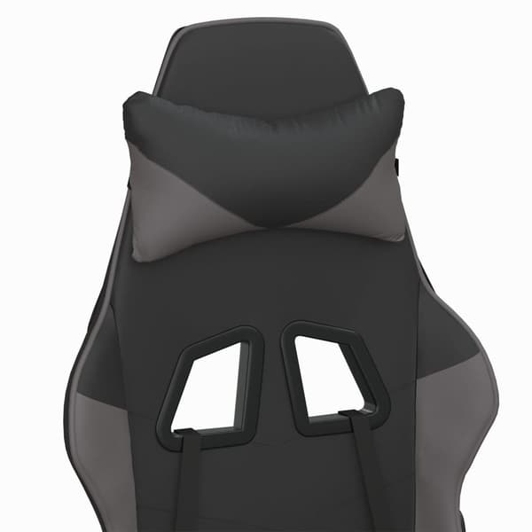 vidaXL gamingstol, sort og grå, kunstlæder