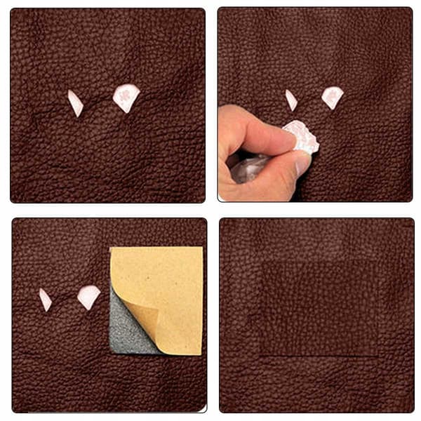 Selvklæbende lædermærke 100x137cm Brun