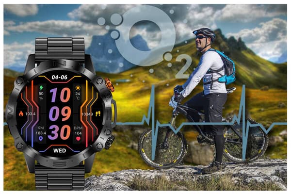 Herr smartklocka GRAVITY GT20-1 - AMOLED, Extra rem (sg024a)