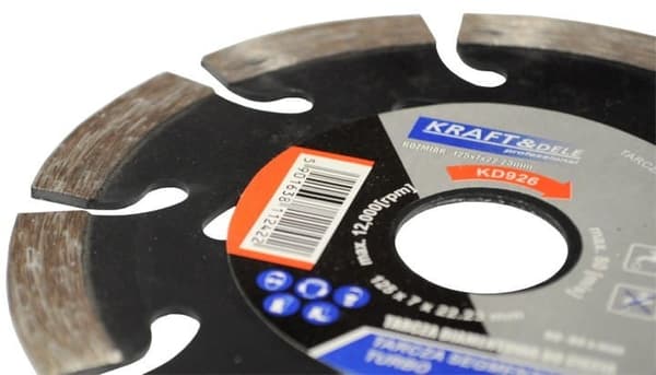 Segmentoitui leikkuulevy 125x7x22,23 TURBO KD926