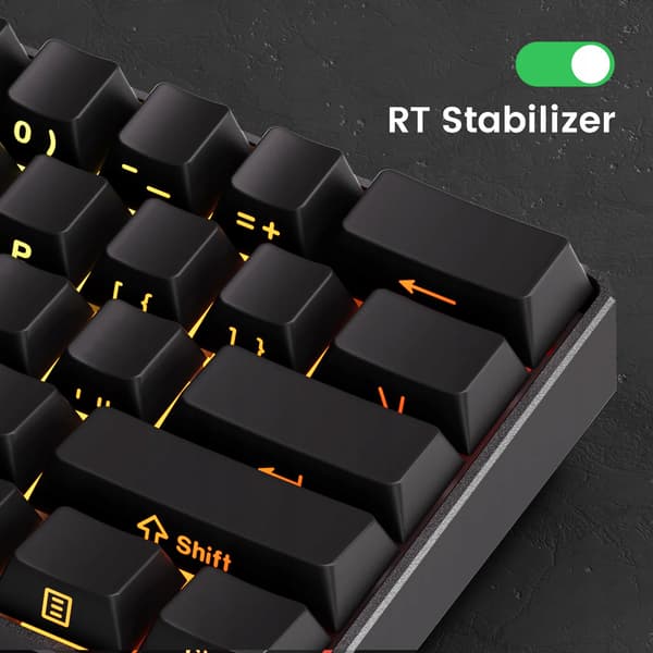 MonsGeek Fun68 HE Magnetisk Tastatur - Sort Sideprint Rapid Trigger