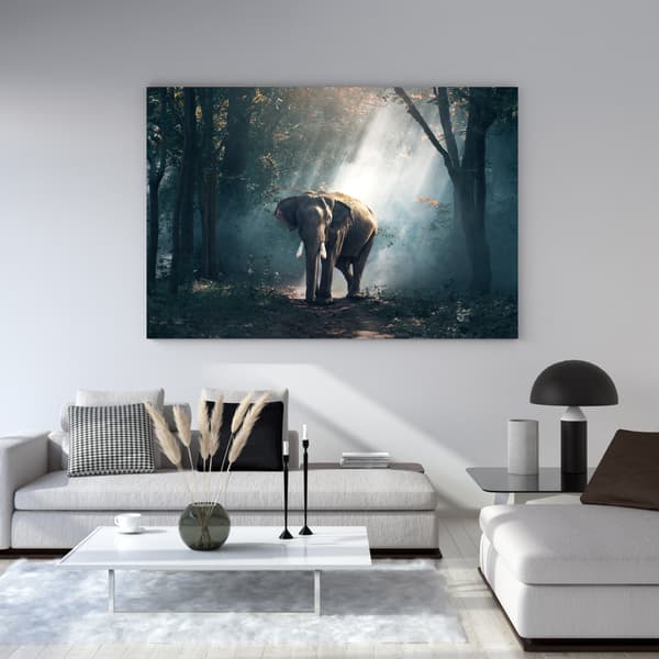 Lærredstryk Dyr Elefant 100x60 cm