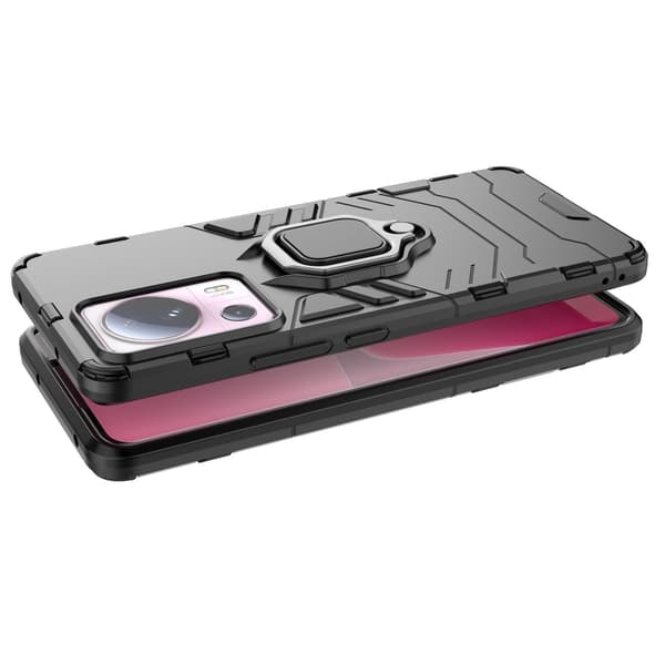 Pansret cover til Xiaomi 13 Lite magnetisk holder Ring Armor sort