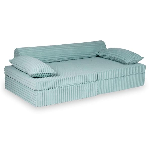 Montessori Premium Waffle Play Sofa Lys Mintgrøn