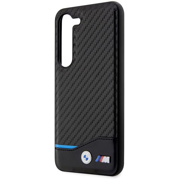 BMW Læderetui i Carbon til Galaxy S23+, Sort