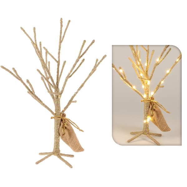 Juletræ guld 30 LED'er 40 cm