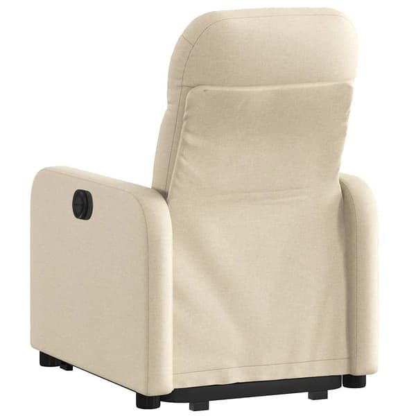 vidaXL Lyftbar massagefåtölj, elektrisk, vilstol, krämfärgad