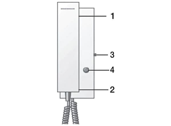 Enfamiliehus-intercom LUPI Wired Gate Uniphone Håndsæt Overflademonteret