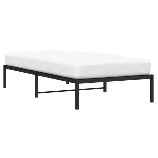 vidaXL metalsengestel sort 100x200 cm