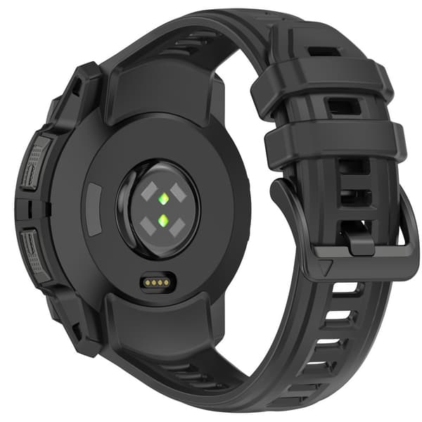 Silikone rem til Garmin Instinct 3 45mm, sort