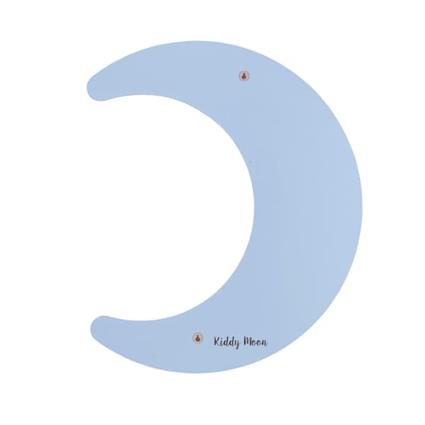 KiddyMoon 3D-väggdekoration i relief för barnrum, MDF-material, halvmånemönster