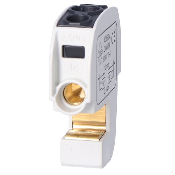 Isoleret skinneterminal SBB 16 86105 simblock, sort