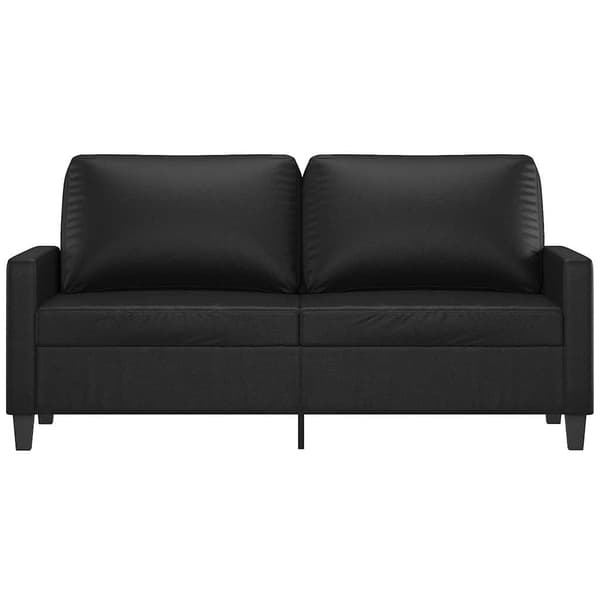vidaXL 2-personers sofa, sort, 140 cm, kunstlæder