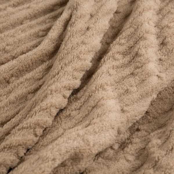 Rævetæppe beige 130x170 striber