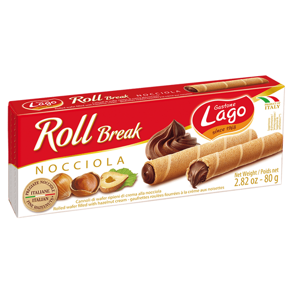 Roll Break hasselpähkinäkermatuubit 80g - Lago