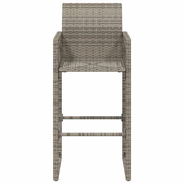 vidaXL havebarstole, sæt med 2, grå, polyrattan