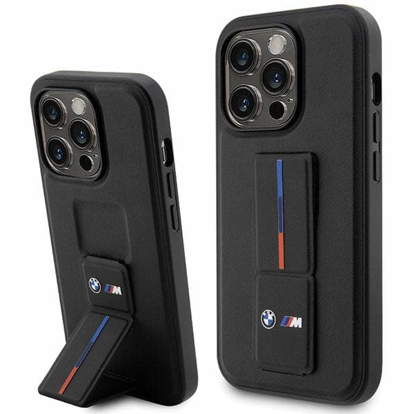 BMW Grip Hot Stamp-cover til iPhone 14 Pro, sort
