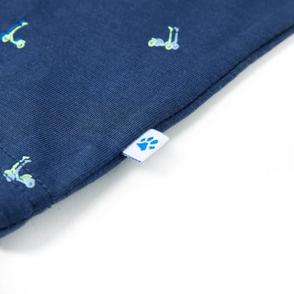Barn-T-shirt, mörkblå, 128