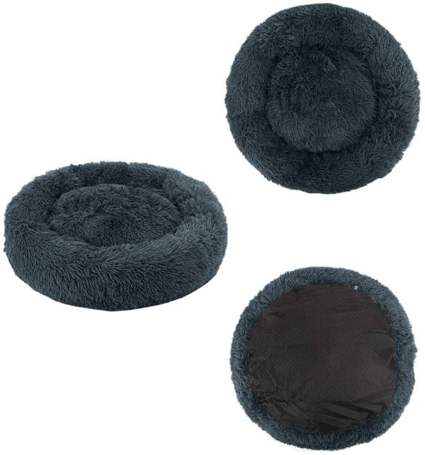 Klädd säng M 60 cm - mörkgrå